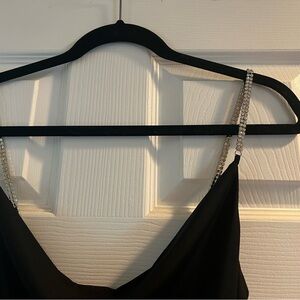 Windsor Black Dress with Rhinestone Accents